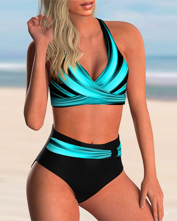 Beatrice | Vrouwen Geprinte Flatterende Bikini Set