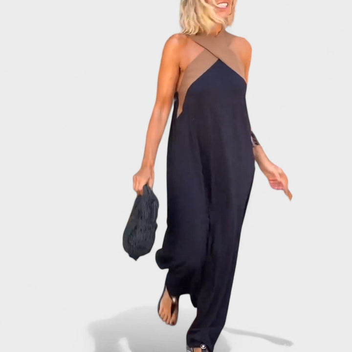 Sue™ | Elegante Maxi-Jurk met Kruisnek