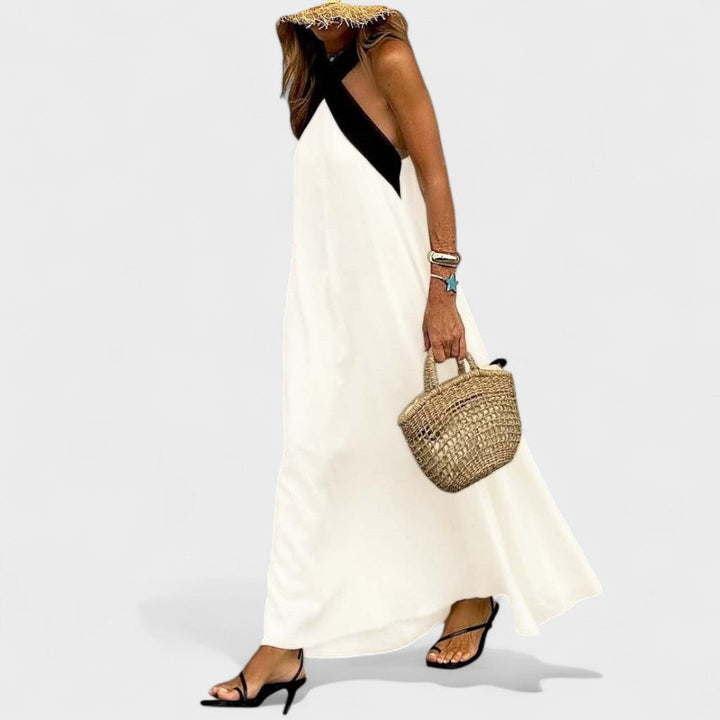 Sue™ | Elegante Maxi-Jurk met Kruisnek