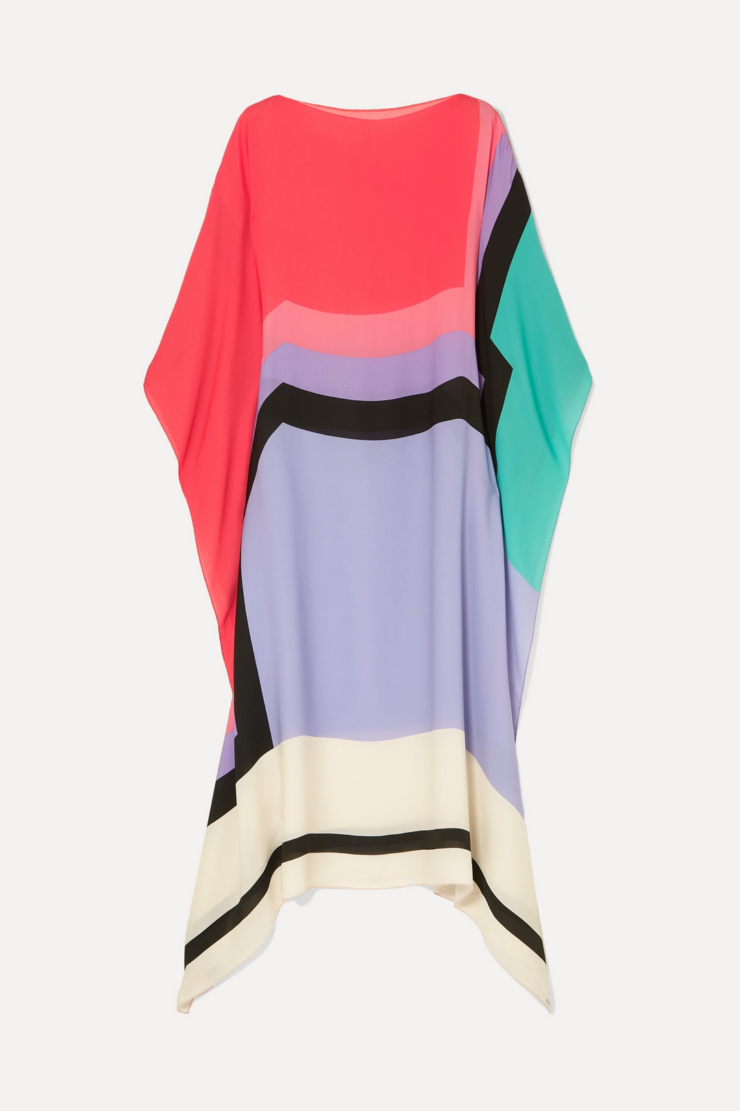 Aria | Vrouwen Caftan Jurk Geometrische Print Batwing Mouw Maxi Jurk
