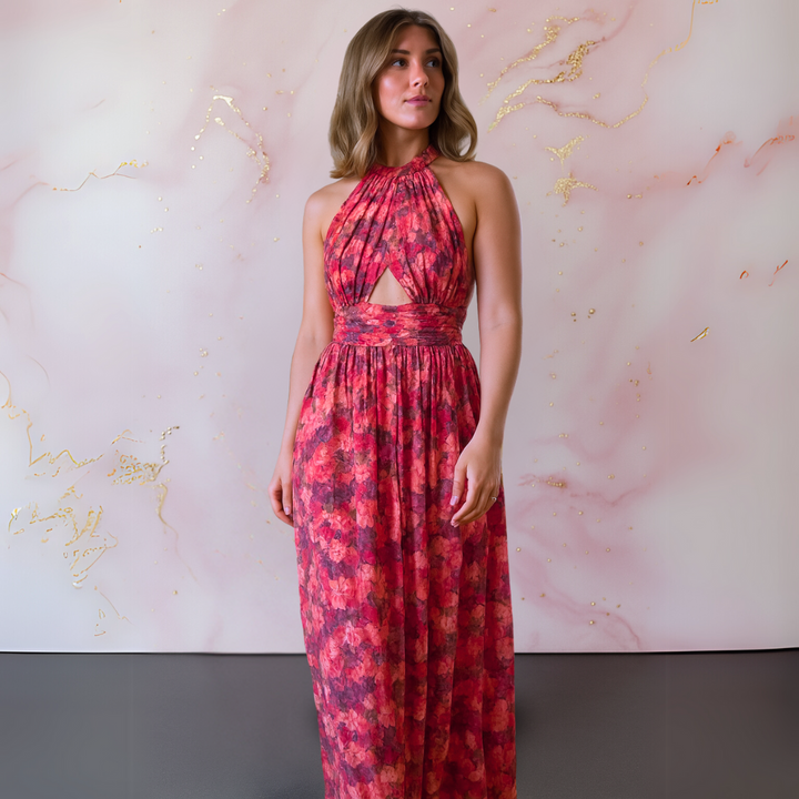 Cora™ | Elegante Bloemen Maxi Jurk