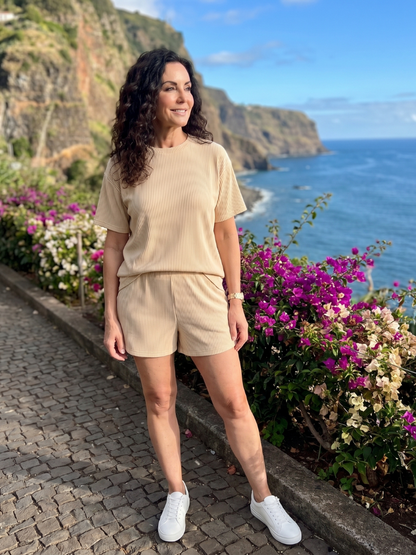 Bella | Korte Mouwen Crew Neck Relaxed Fit Set