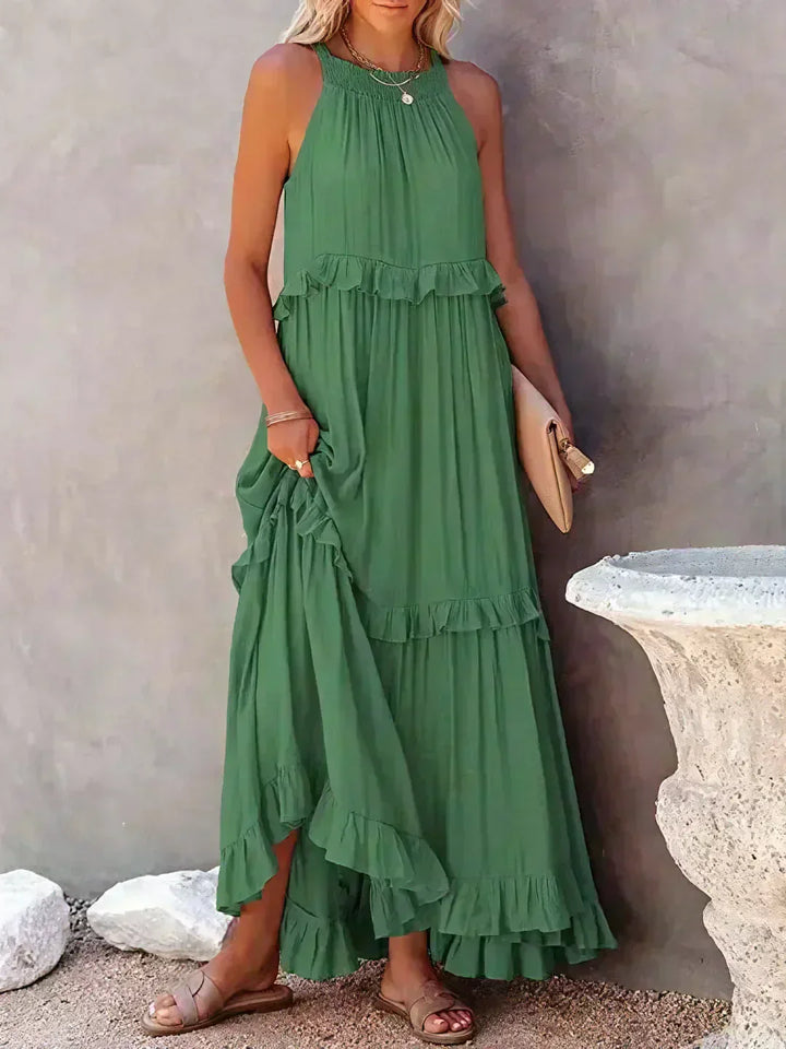 Courtney™ | Elegante Mouwloze Jurk met Ruffles