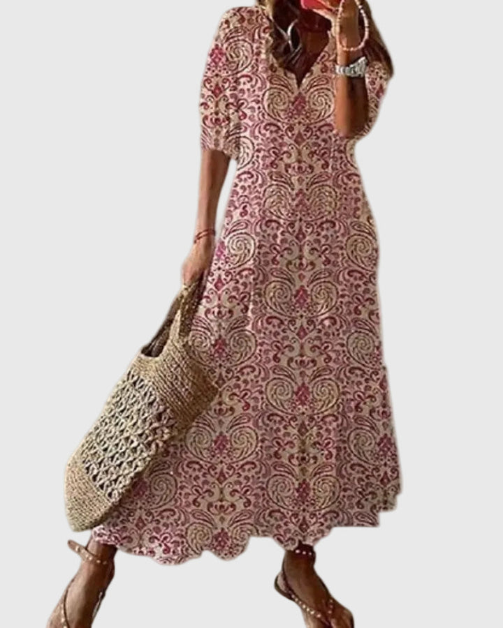 Amalia | Boho Vintage Zomer Maxi Jurk