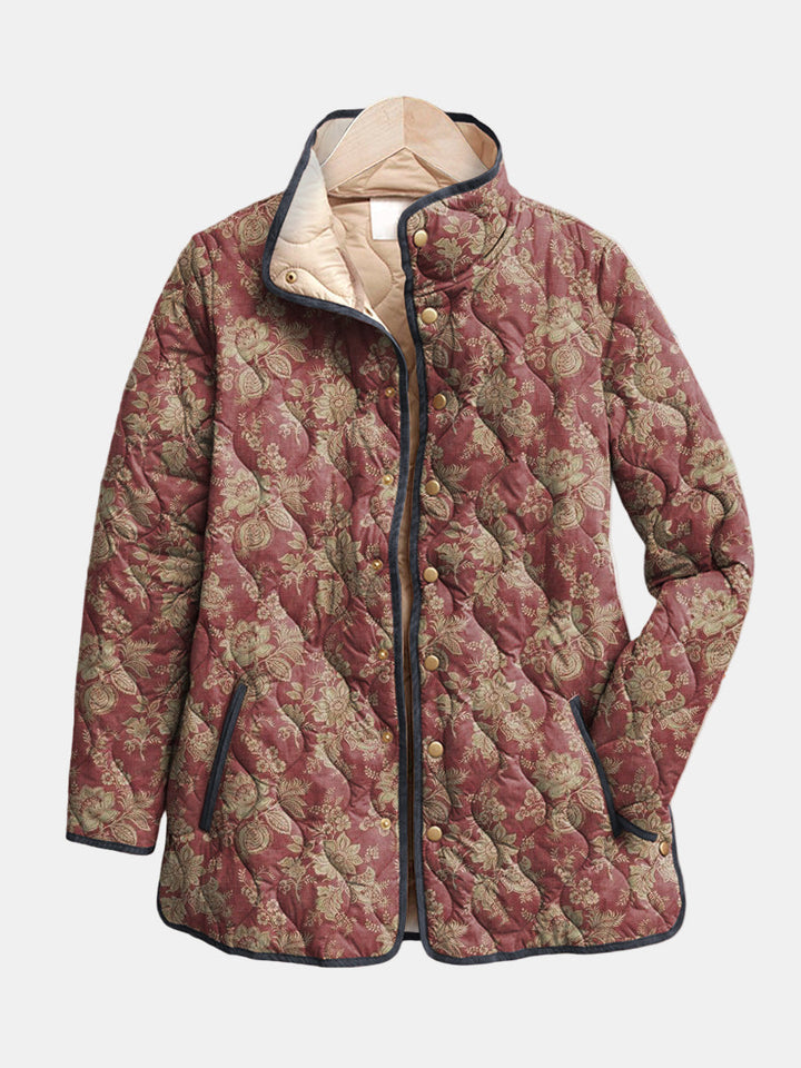 Corinne | Retro Bloemenprint Jas