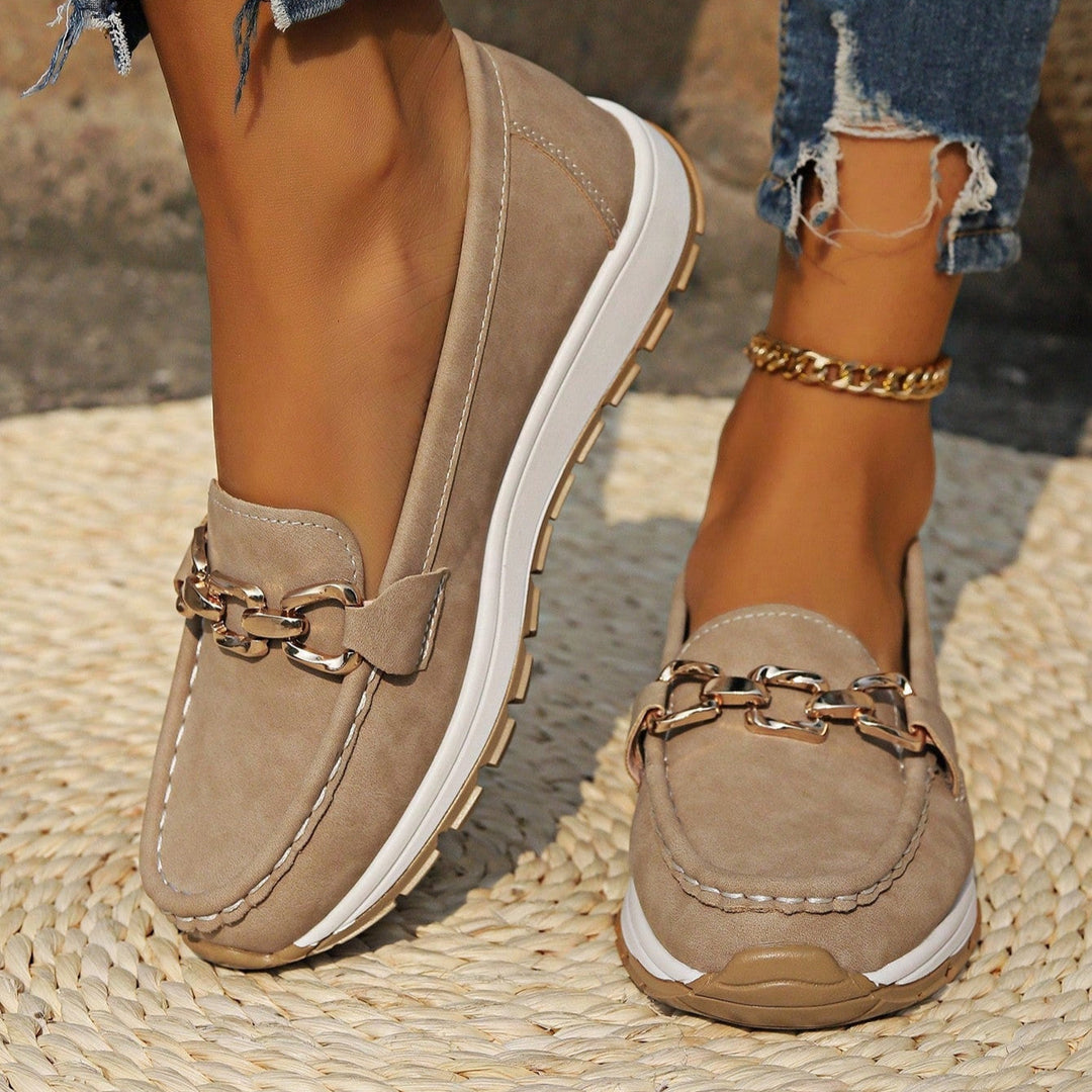 Ella - Platte Gesp Loafers
