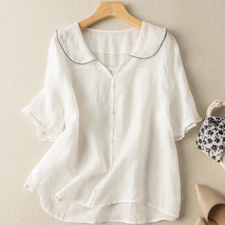 Kristi™ | Vintage Blouse met Knopdetails