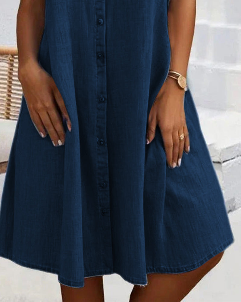 Jennifer™ | Lichtgewicht Denim-look Jurk