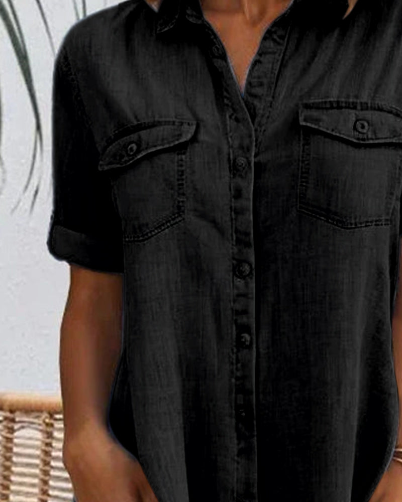 Jennifer™ | Lichtgewicht Denim-look Jurk