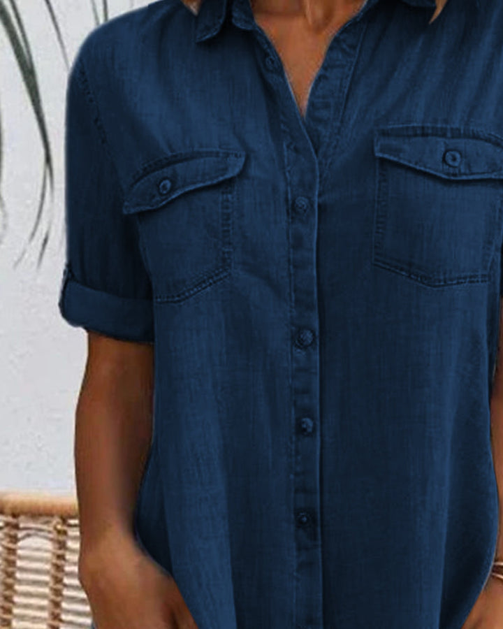 Jennifer™ | Lichtgewicht Denim-look Jurk