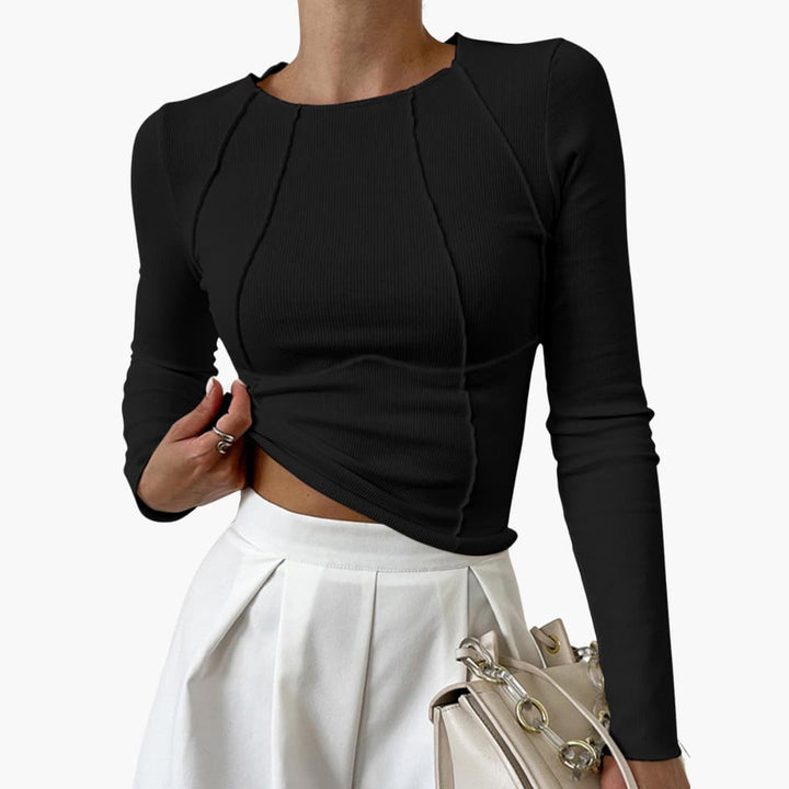 Penny™ | Gevormde Naad Lange Mouwen Top