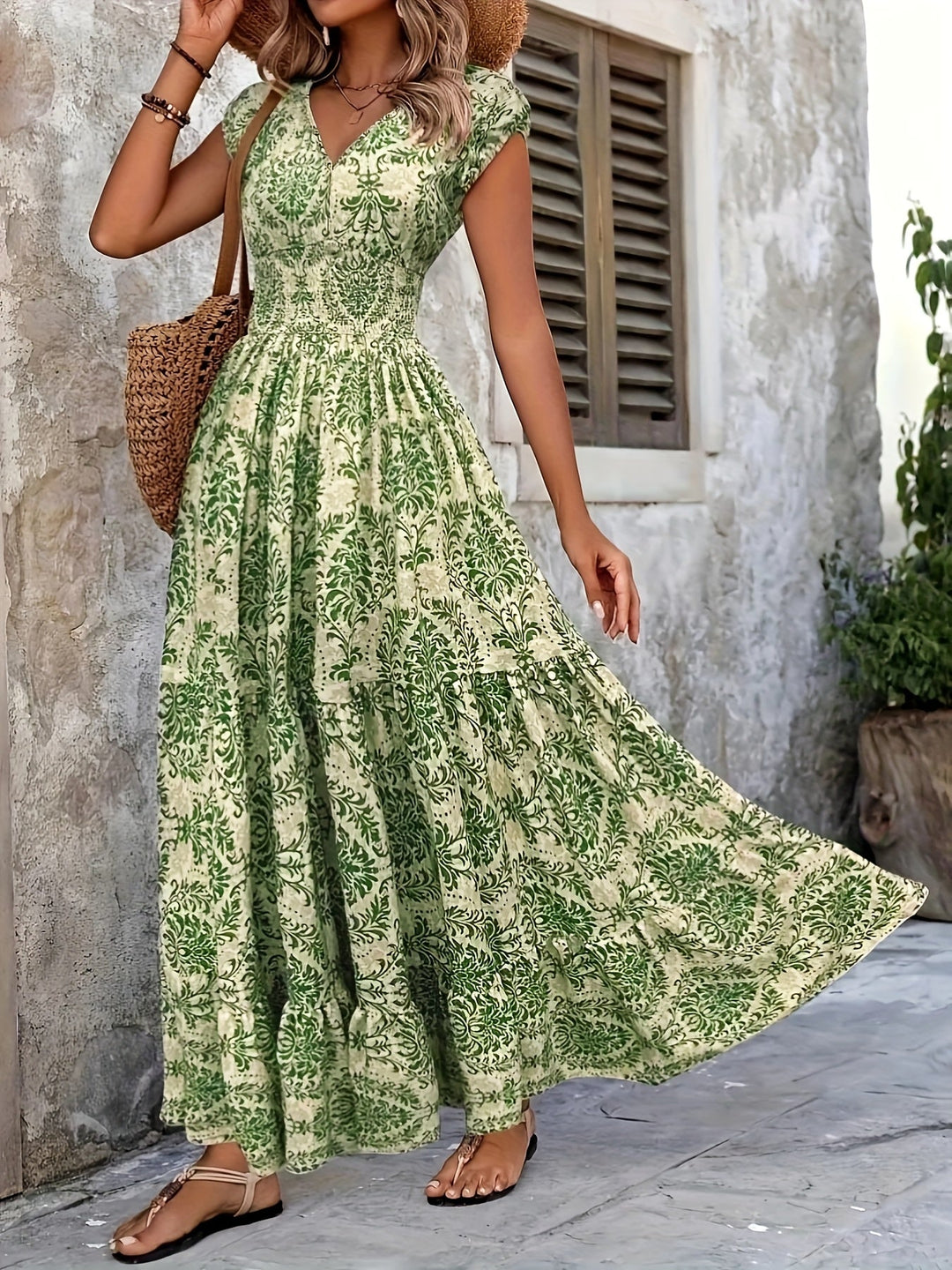 Seraphina | Boho V-Hals Vakantiekleed