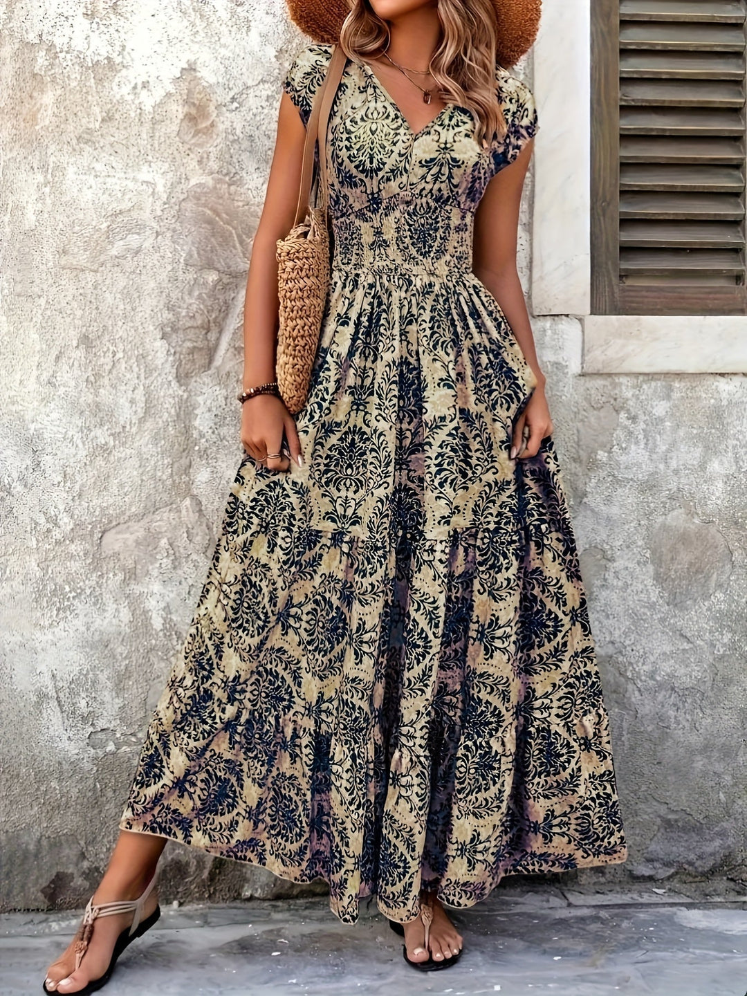 Seraphina | Boho V-Hals Vakantie Jurk