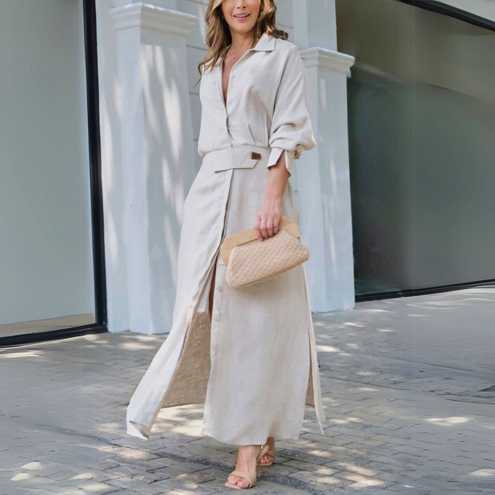 Amara™ | Elegante Maxi Jurk met V-Hals