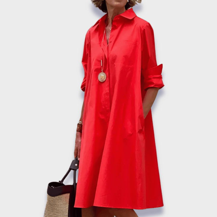 Leah™ | Elegante Midi Polo Jurk