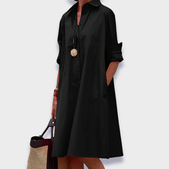 Leah™ | Elegante Midi Polo Jurk