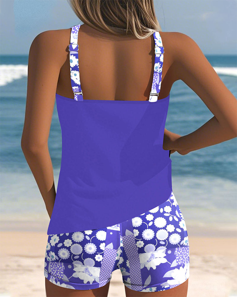 Melanie™ | Twee-delig Badpak met Comfortabele Pasvorm en Bloemige Strandstijl