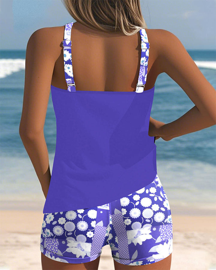 Melanie™ | Twee-delig Badpak met Comfortabele Pasvorm en Bloemige Strandstijl