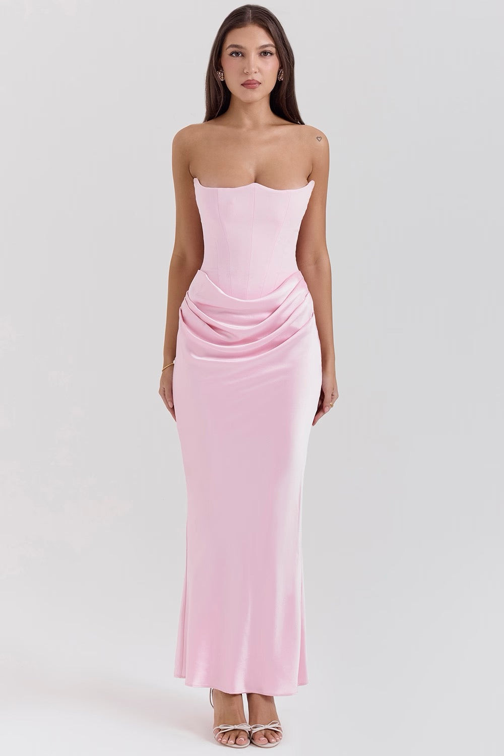 Camellia | Dames Trouwen Gasten Kanten Strapless Jurk Avond