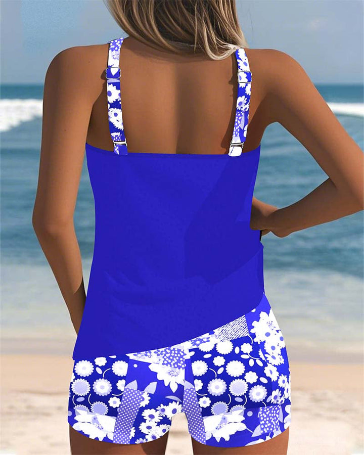 Melanie™ | Twee-delig Badpak met Comfortabele Pasvorm en Bloemige Strandstijl