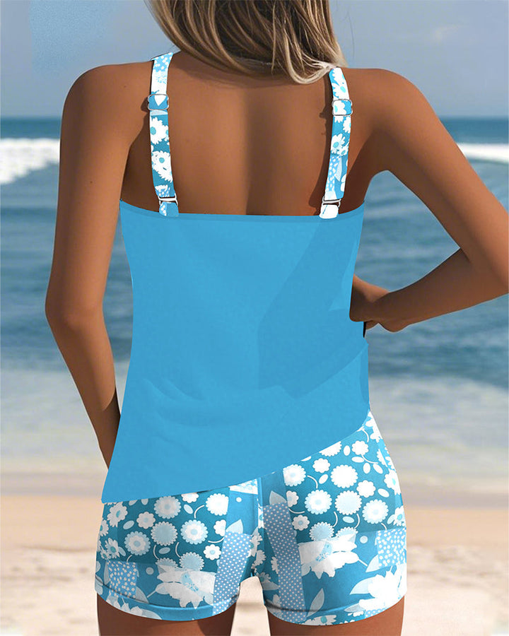 Melanie™ | Twee-delig Badpak met Comfortabele Pasvorm en Bloemige Strandstijl