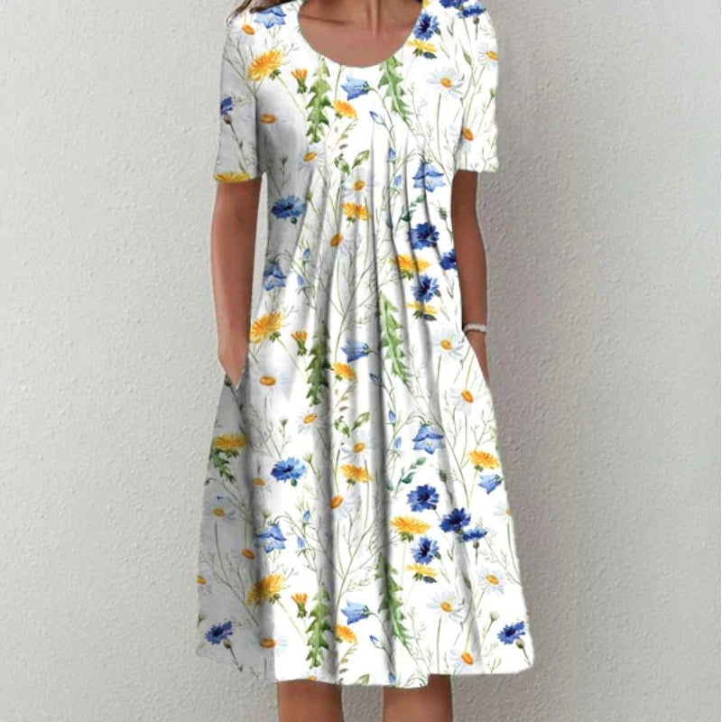 Gwendolyn™ | Stijlvolle en Casual Bloemenjurk met Zakjes