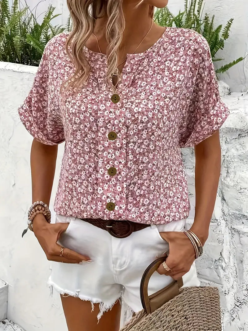 Verna™ | Chic Bloemenprint Blouse