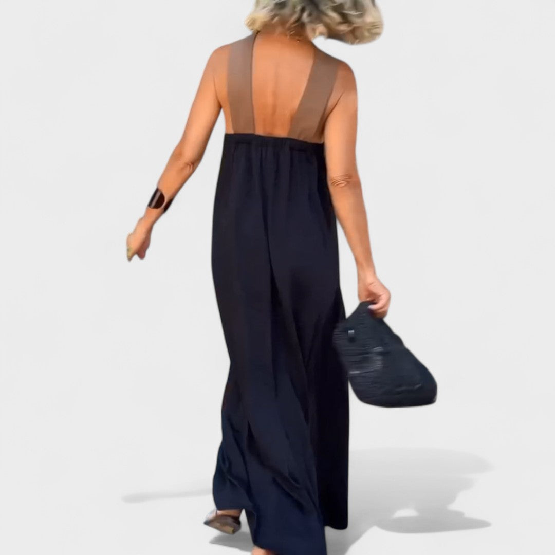 Sue™ | Elegante Maxi-Jurk met Kruisnek