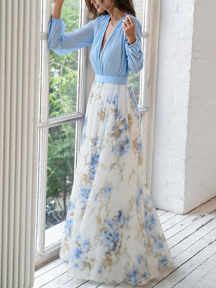 Kelli™ | Maxi Jurk met Stralende Bloemenprint