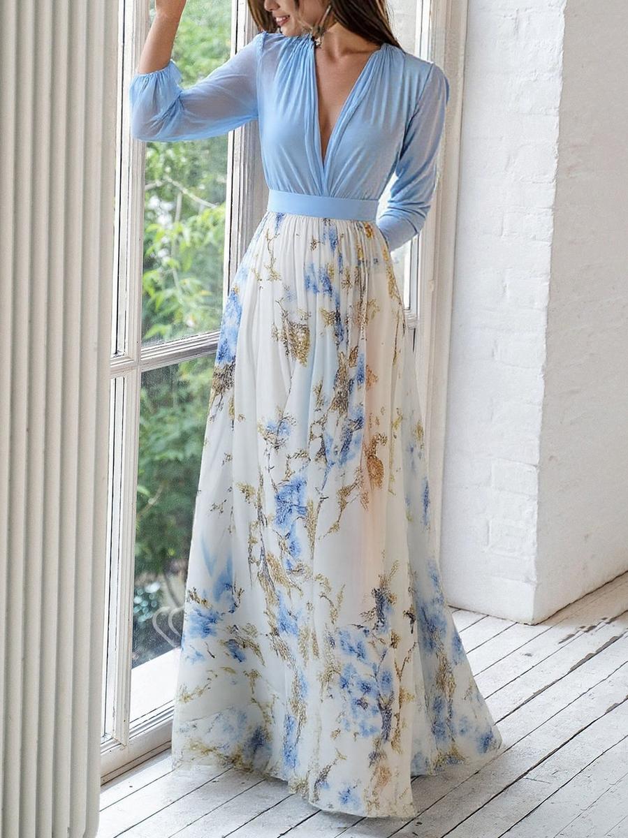 Kelli™ | Maxi Jurk met Stralende Bloemenprint