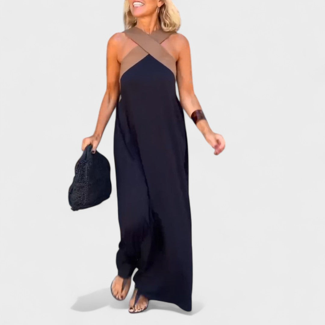 Sue™ | Elegante Maxi-Jurk met Kruisnek