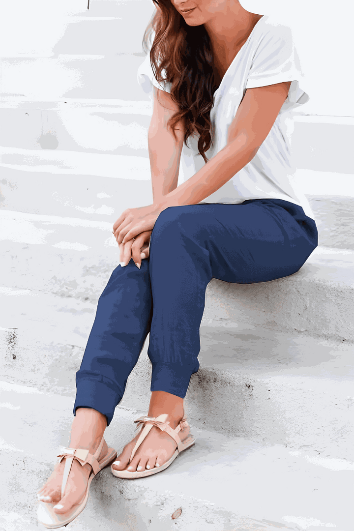 Tara | Dames Joggingbroek met Touwtjes en Elastische Enkelmanchetten