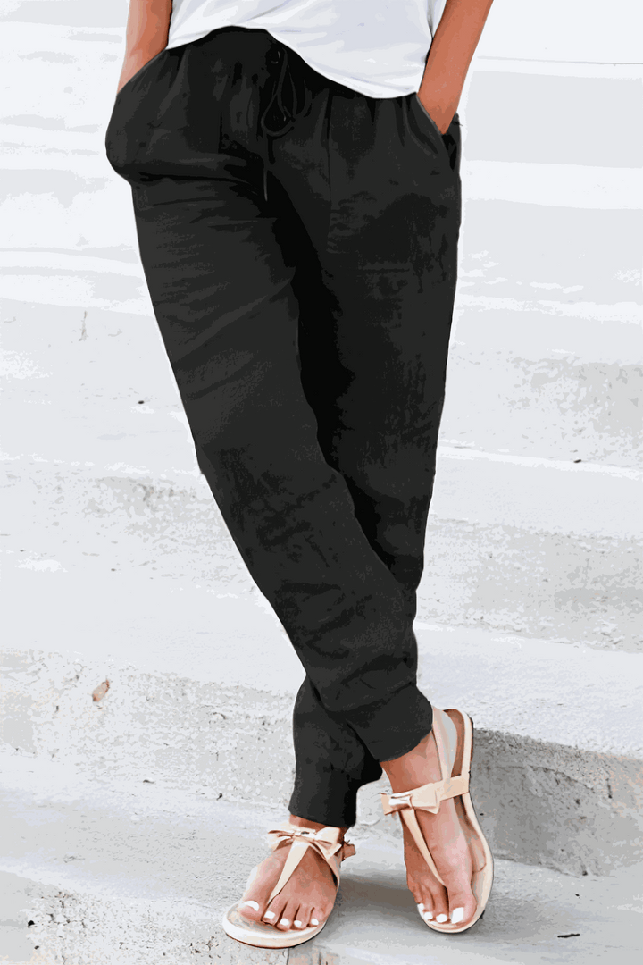 Tara | Dames Joggingbroek met Touwtjes en Elastische Enkelmanchetten
