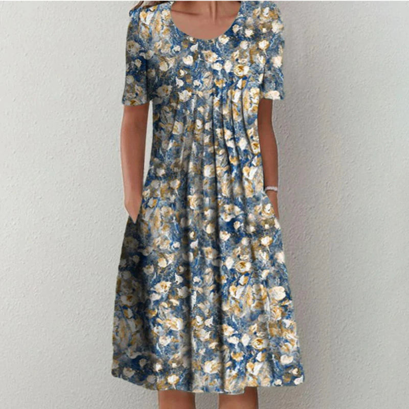 Gwendolyn™ | Stijlvolle en Casual Bloemenjurk met Zakjes