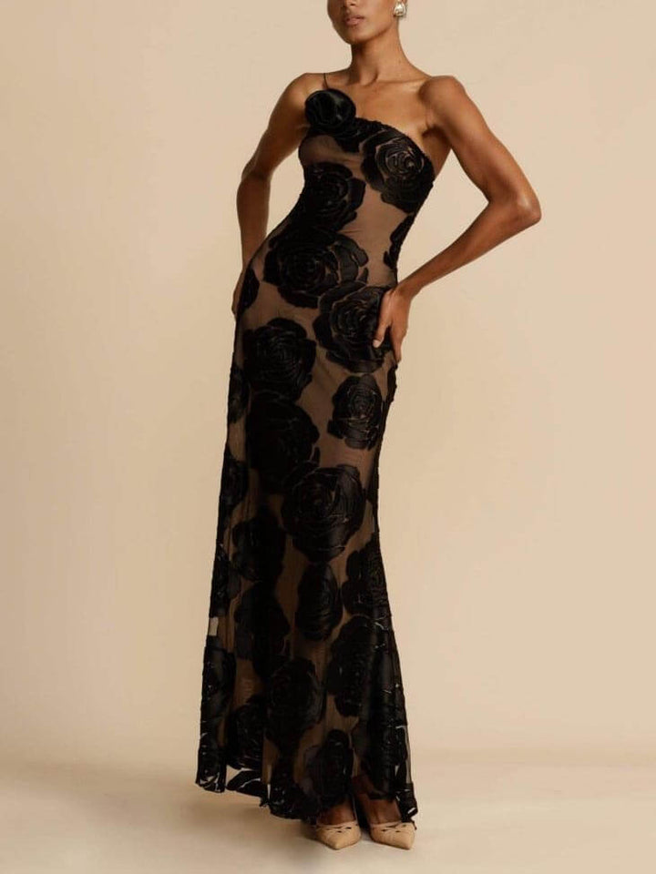 Arabella | Dames Bruiloft Gast Bloemen Maxi Jurk