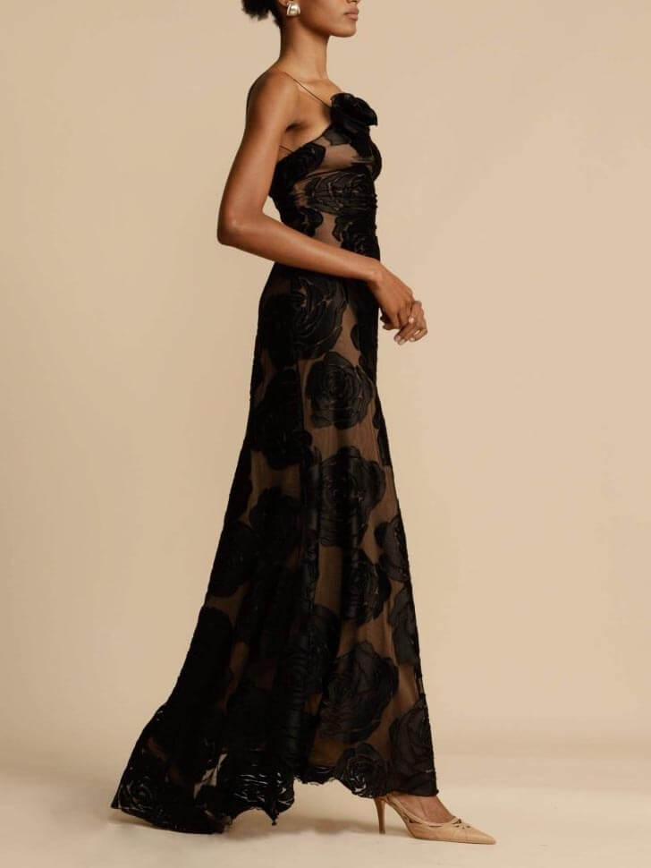 Arabella | Dames Bruiloft Gast Bloemen Maxi Jurk