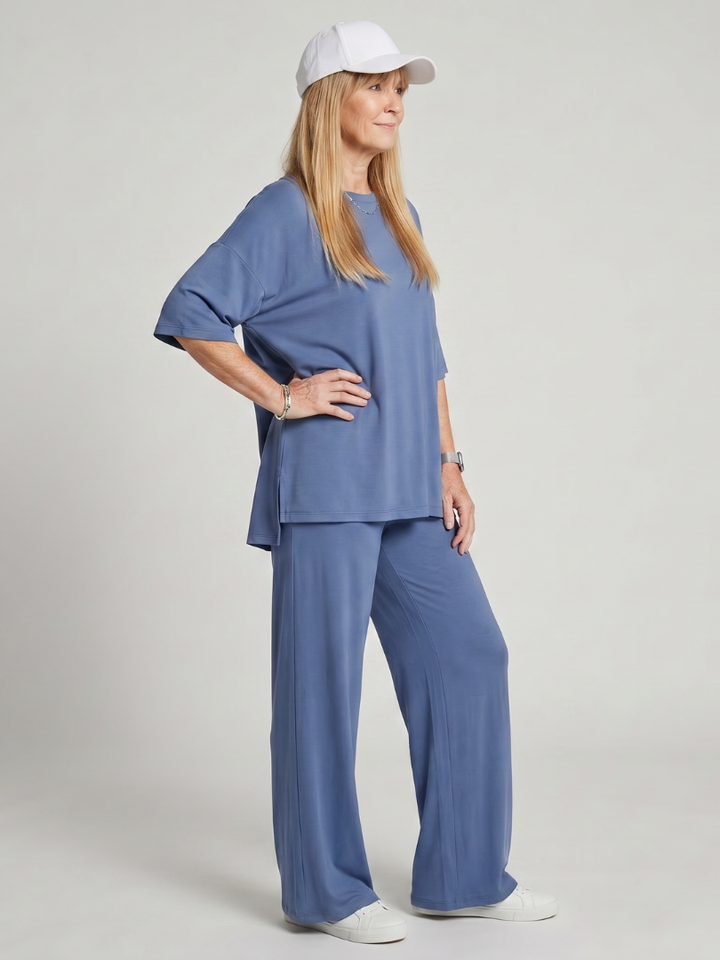 Ramse | Korte Mouw Oversized Top En Wijde Broek Set