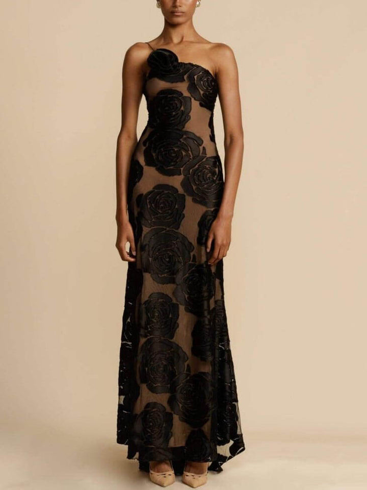 Arabella | Dames Bruiloft Gast Bloemen Maxi Jurk