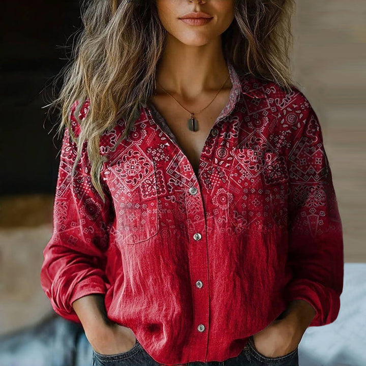 Rebecca™ | Bohemian Patroon Vintage Blouse