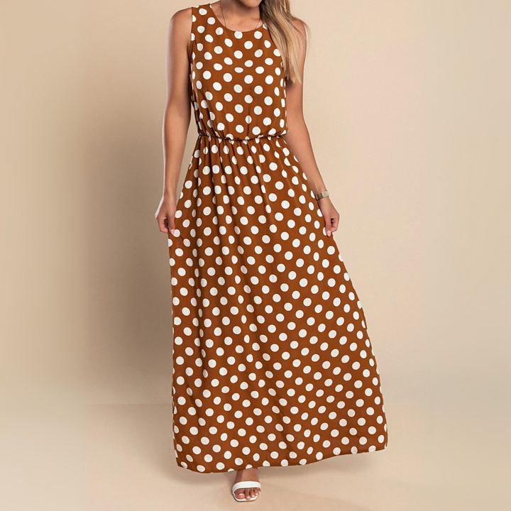 Paula™ | Maxijurk met stippen