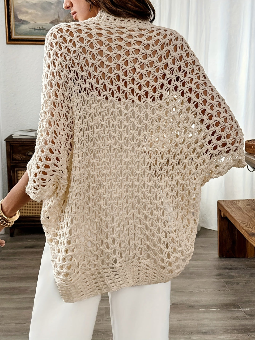 Sharon™ | Open Gebreide Drape Cardigan