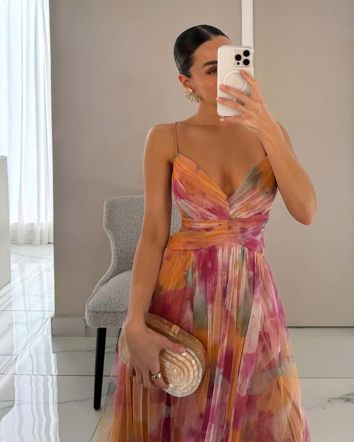 Cindy™ | Prachtige Maxi-jurk met Bloemenprint
