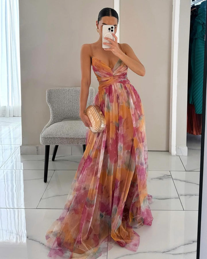 Cindy™ | Prachtige Maxi-jurk met Bloemenprint