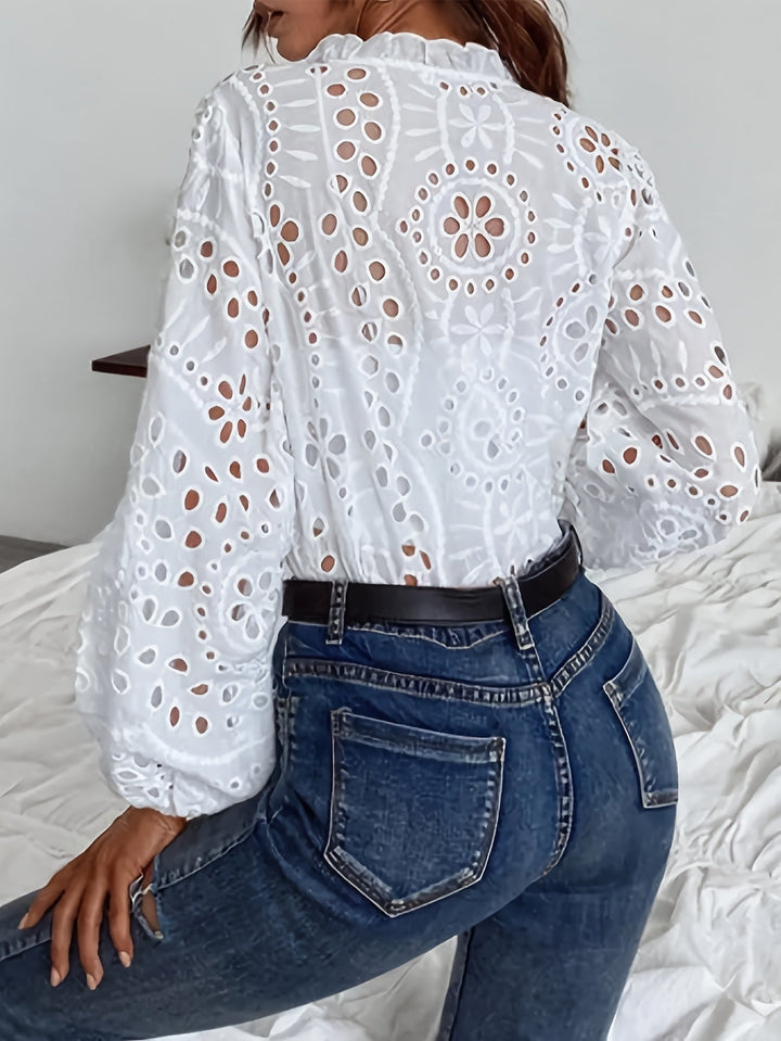 Elise™ | Bloemige Blouse met Lange Mouwen