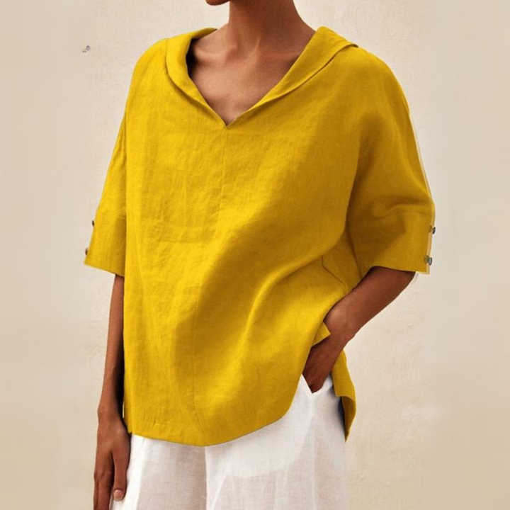 Renee | Linnen V-Hals Blouse