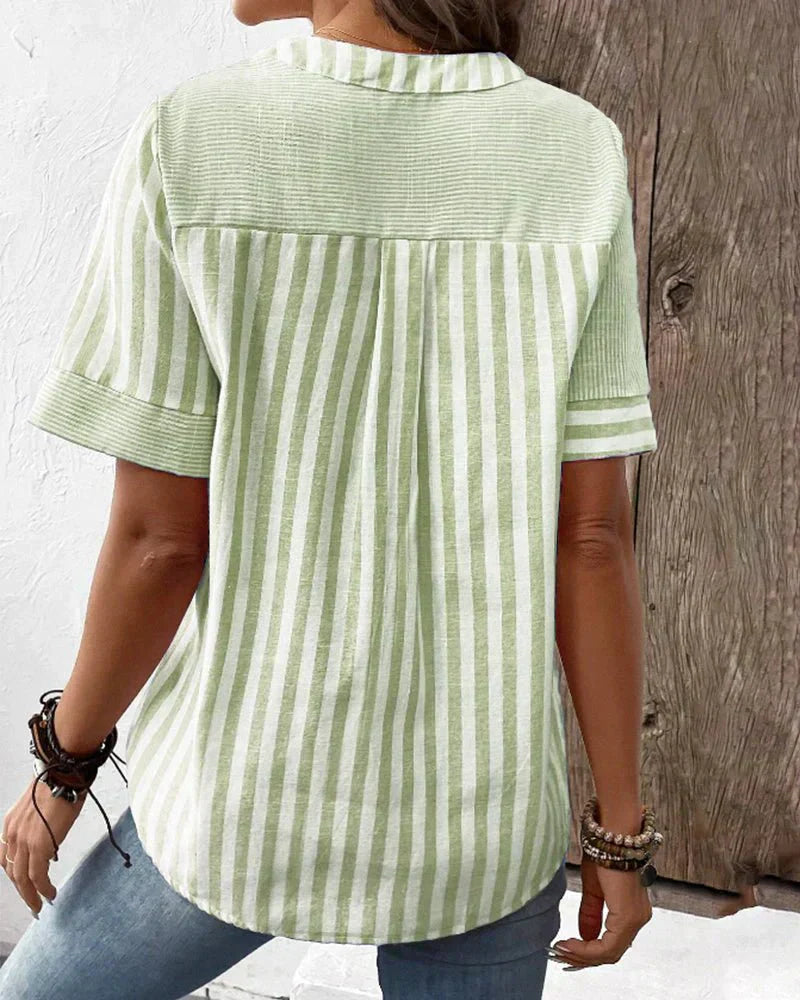 Monroe™ | Zachte Gestreepte Blouse
