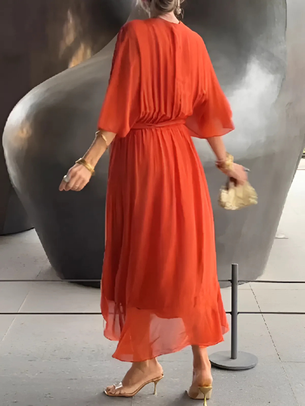 Lori™ | Tijdloze Wikkel Midi Jurk