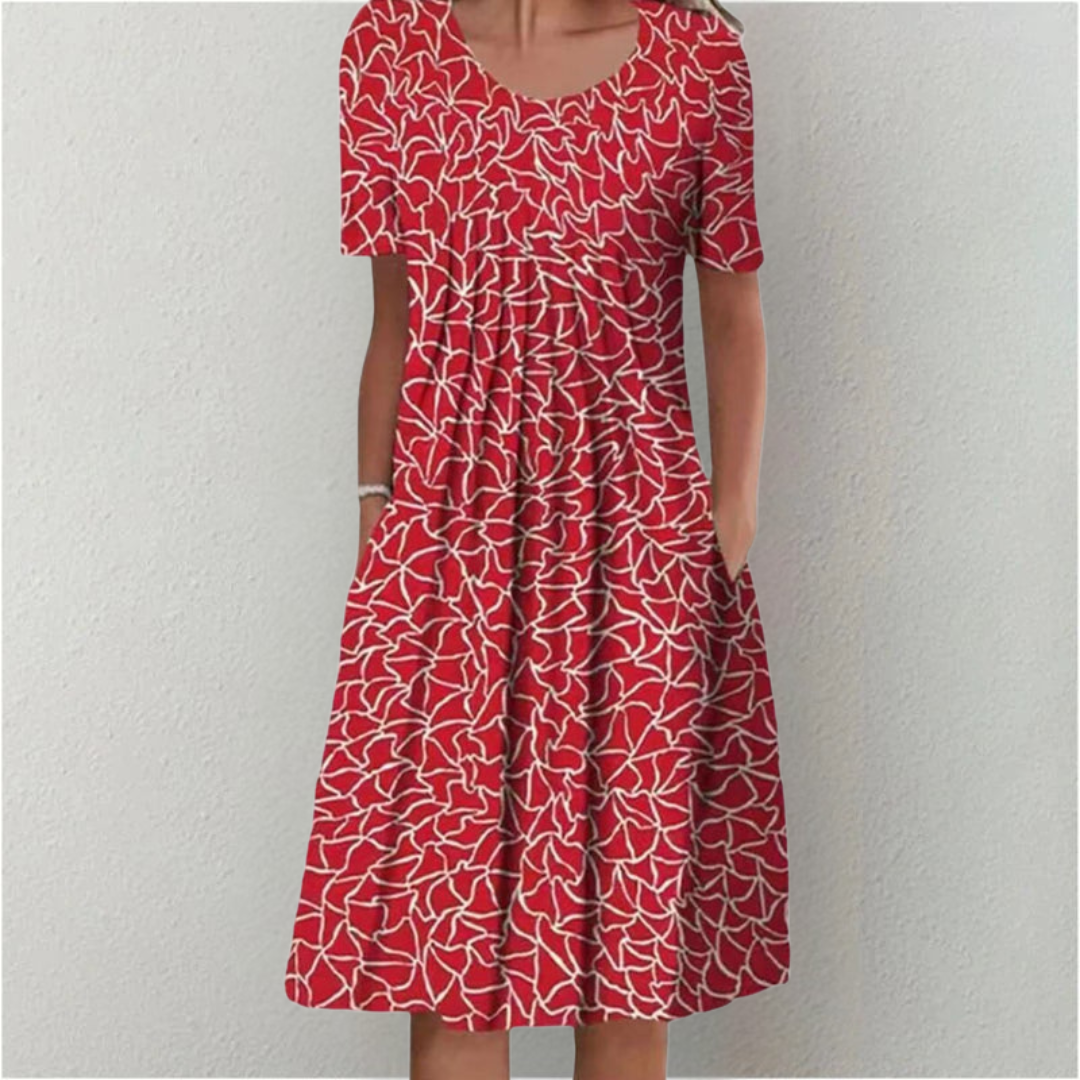 Gwendolyn™ | Stijlvolle en Casual Bloemenjurk met Zakjes
