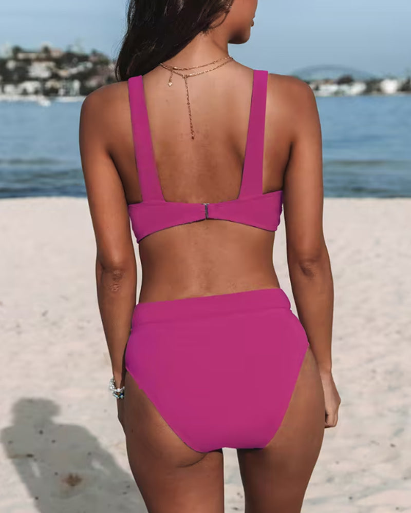 Hilde™ | Effen Hoge Taille Badpak