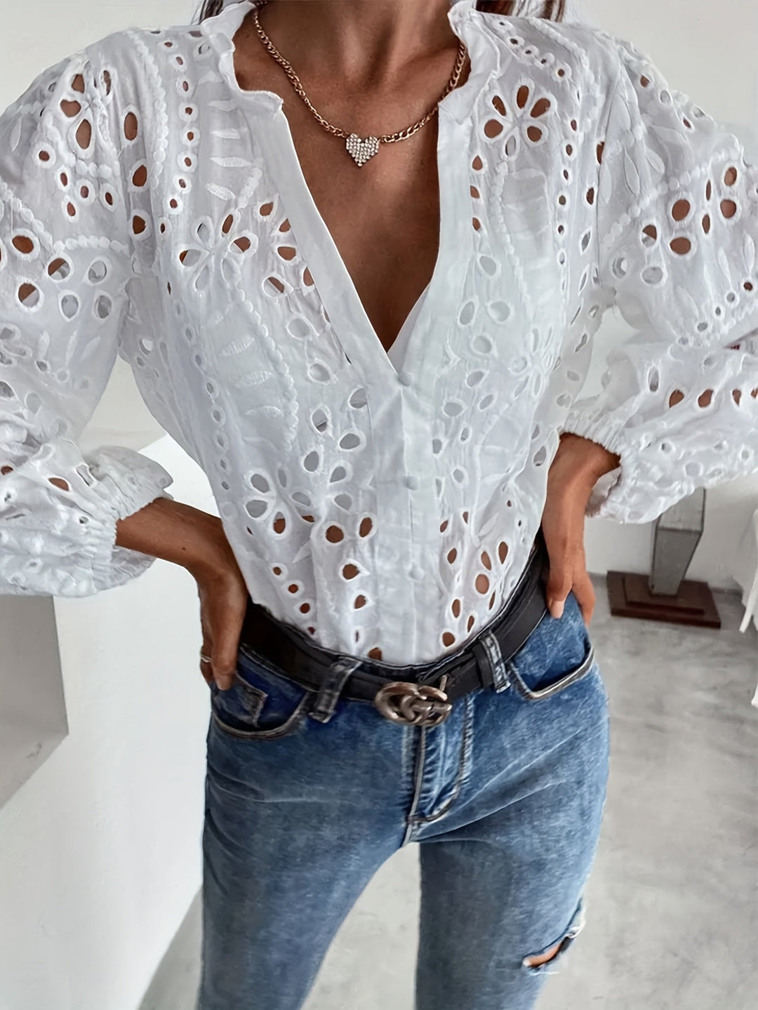 Elise™ | Bloemige Blouse met Lange Mouwen